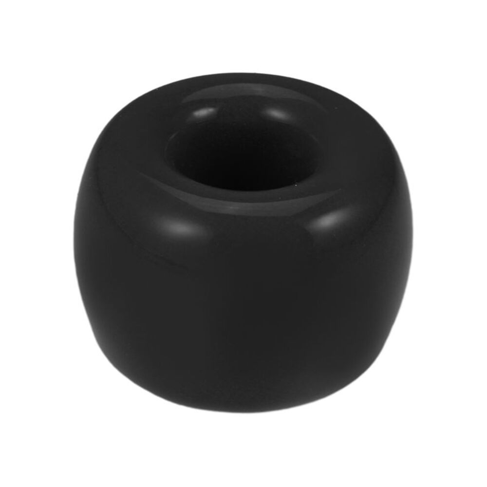 Bathroom Round Mini Ceramic Electric Toothbrush Holder Black 1.65"x1.18"